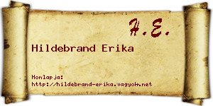 Hildebrand Erika névjegykártya