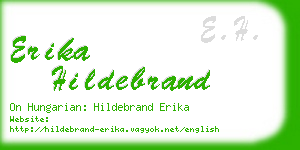 erika hildebrand business card